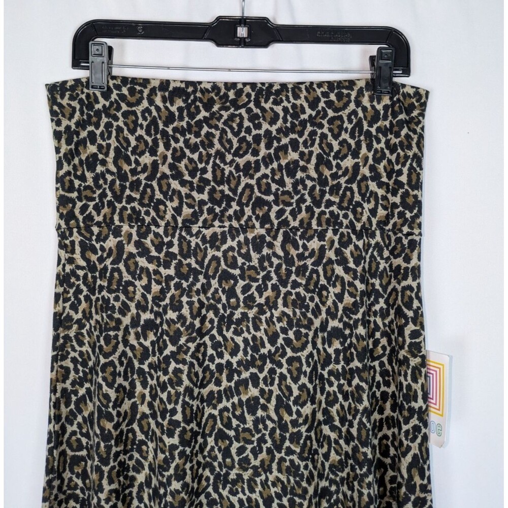 LuLaRoe M Leopard Animal Print Maxi Skirt Long Yoga Band Comfort Modest Casual - Picture 2 of 6